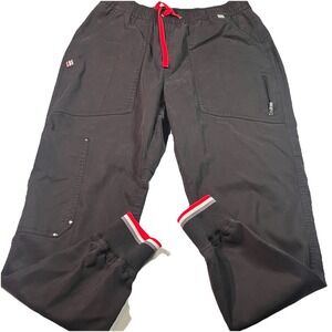 Mediclo Jogger‎ Pants Womens XS Black Stretch Pocket Scrub Nurse Uniform EUC